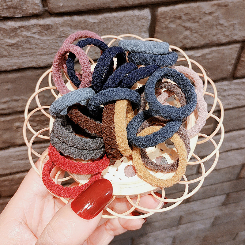 Simple Small Rubber Band Rubber Band Tie Hair Height Ponytail Hair String Girls Rubber Ring 2022 New Hair Band Autumn and Winter