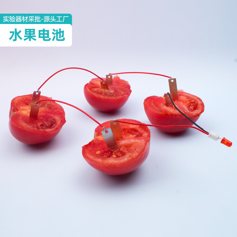 diy自制水果电池小学生科技小制作锌铜片发电实验物理材料包材料