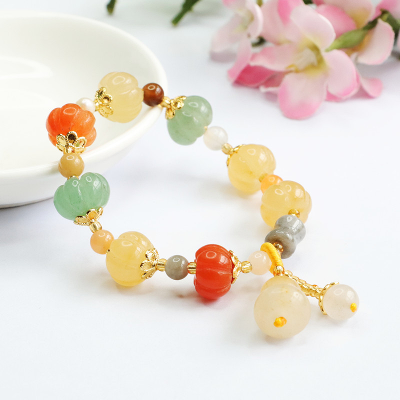 Yaoyu Genuine Jinsi Jade Bracelet Gourd Pumpkin Beads Bracelet Ornament Factory Live Supply Cb2081804
