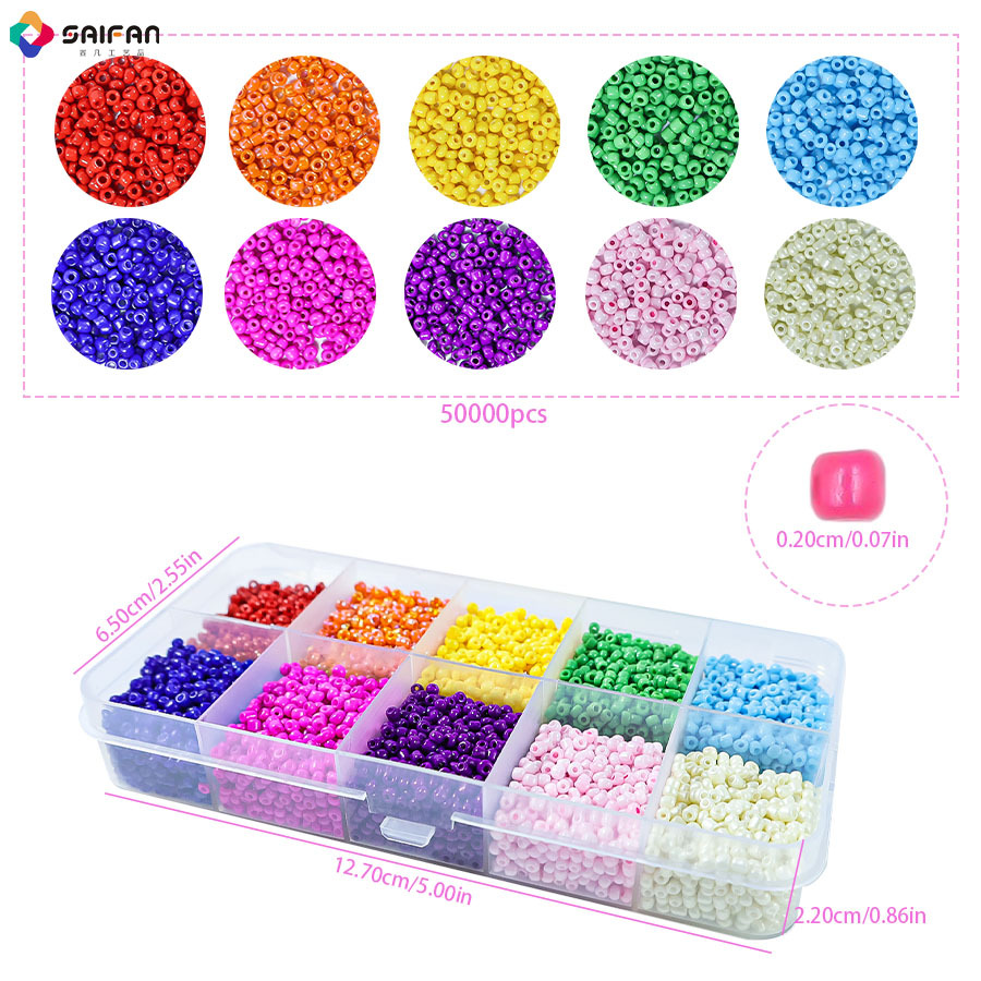 Cross-Border 2mm Rice-Shaped Beads Stringed Beads Beads Scattered Beads Bracelet String Beads Bracelet Diy Material Package Diy Ornament Accessories Set