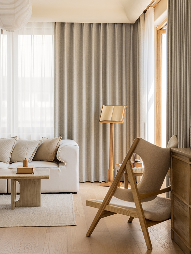 2米窗帘布卧室遮光日式现代简约客厅日系原木风