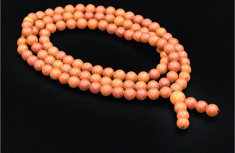 山东泗滨砭石手链108男女款富贵红砭石手串山东砭石手链厂家批发