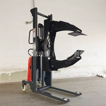 半电动抱夹车卷膜翻转车油桶液压夹抱机旋转搬运装卸升高纸卷叉车