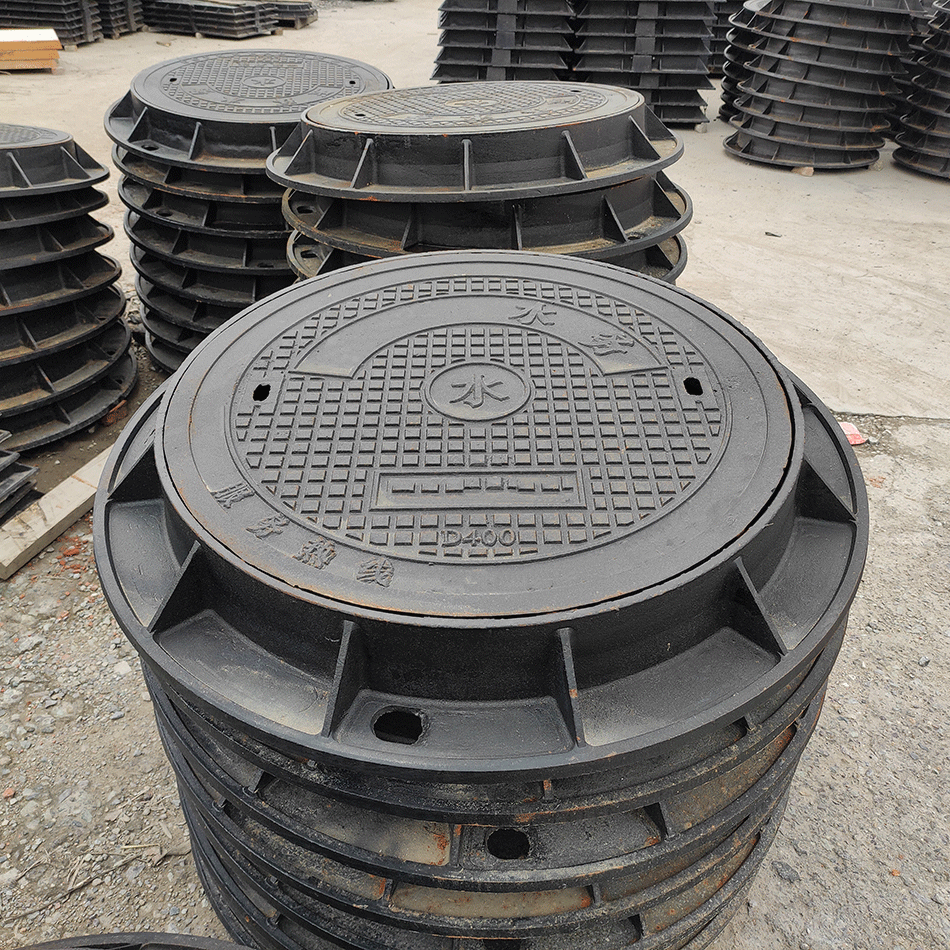 球墨铸铁井盖700圆形污水下水道市政井盖铸铁井盖重型雨水检查井