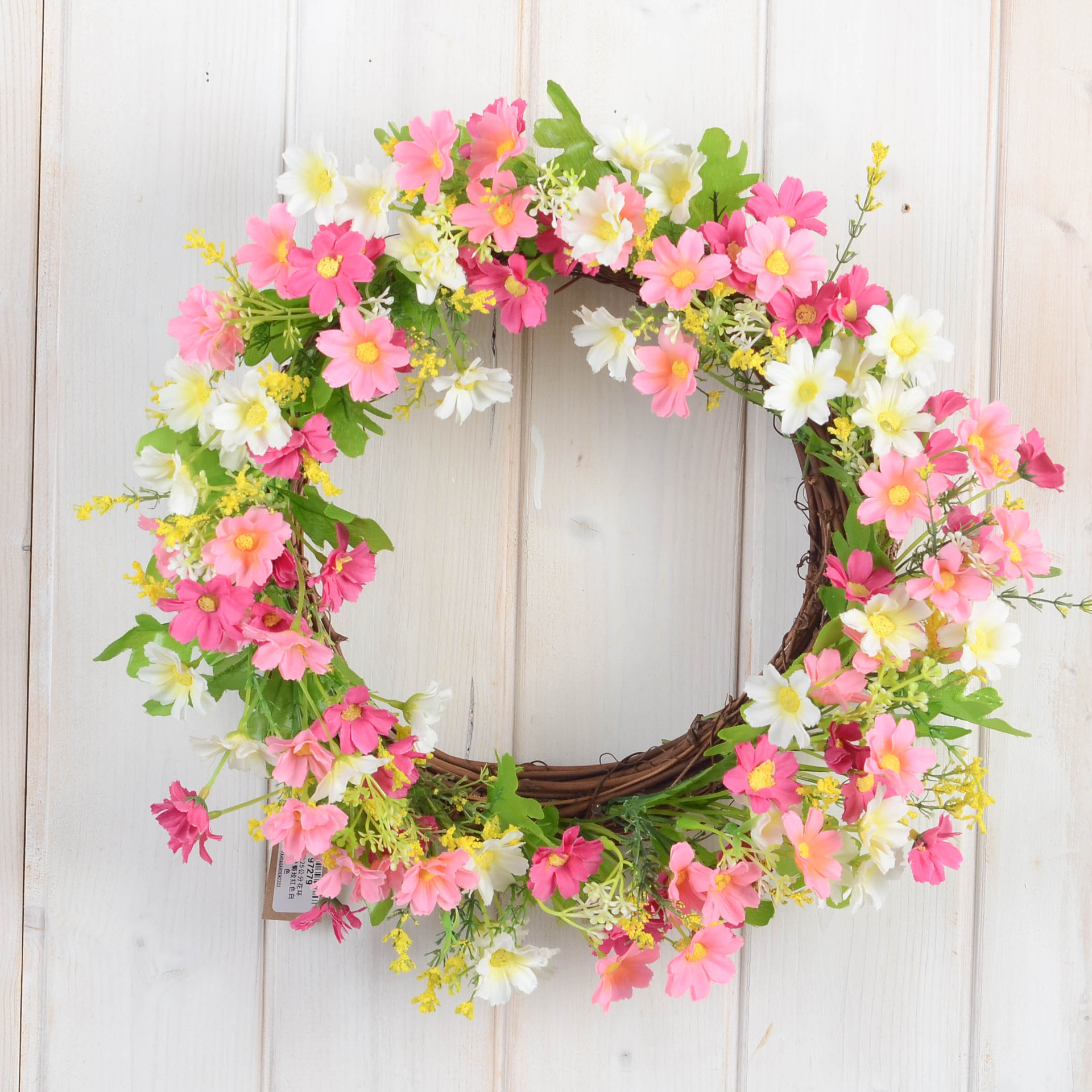 欧式风格仿真花环门饰门楣墙饰高档家居婚庆花艺装饰挂饰假花绢花