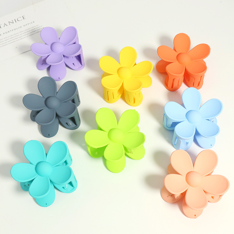 Cross-Border Spring and Summer Candy Color Grip Sweet Flowers Grip Hairpin Wholesale Bath Hair Claws Updo Hair Clip Hair Accessories