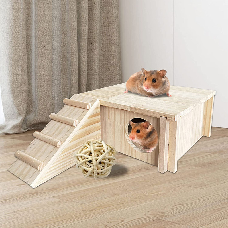 单木屋,滑梯木屋组合是否专利货源否品牌泽然木制品货号仓鼠窝是否