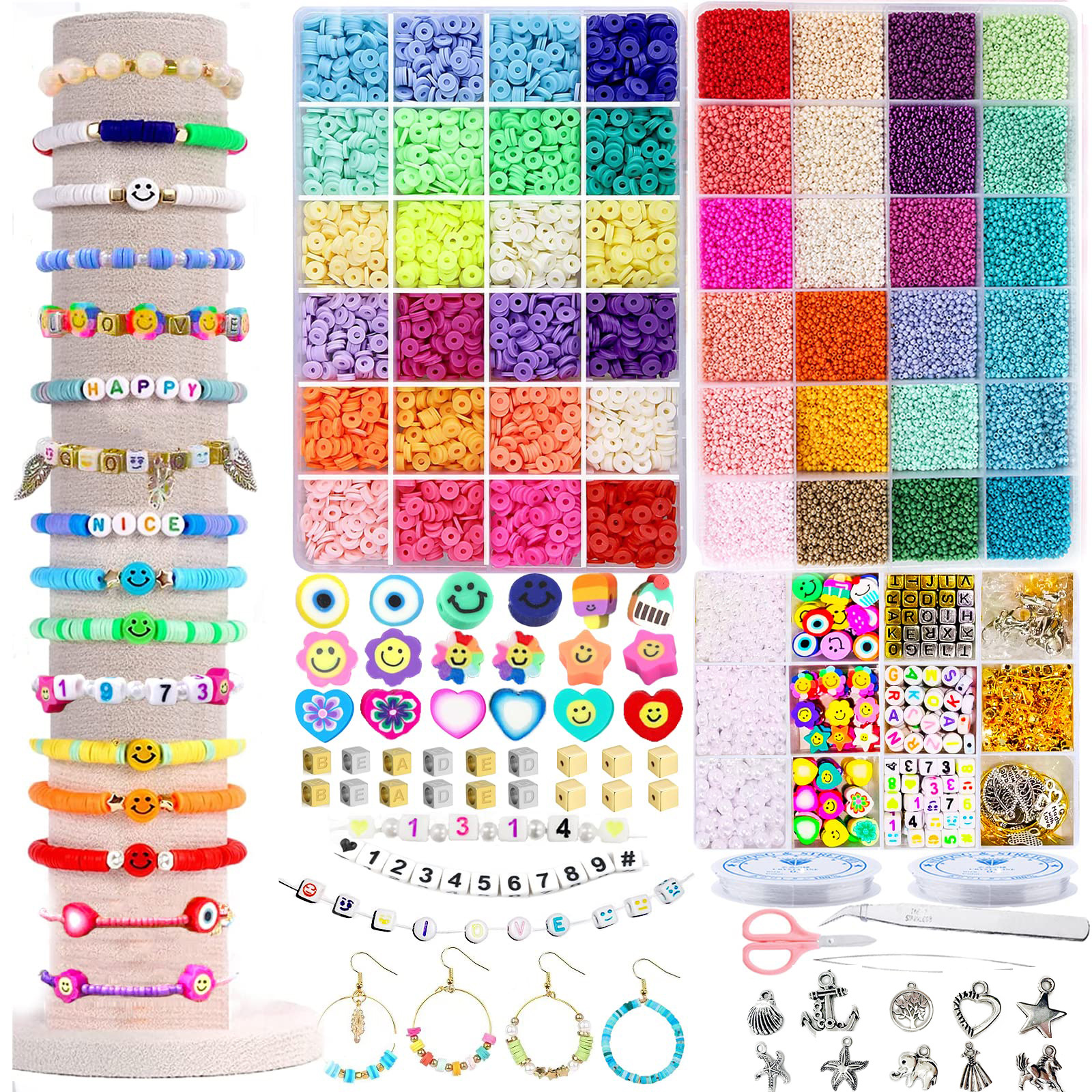 Exclusive for Cross-Border Bead Scattered Beads DIY Accessories Suit Acrylic Bracelet Necklace Making Necklace DIY Ornament Accessories