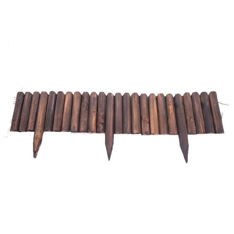 木栅栏户外花园挡土围栏遮挡菜园原木餐厅木制花地板小木庄栏杆