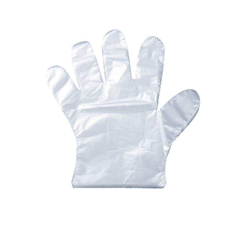 西安现货一次性手套pe食品级餐饮厨房家用加厚薄膜透明手套100只