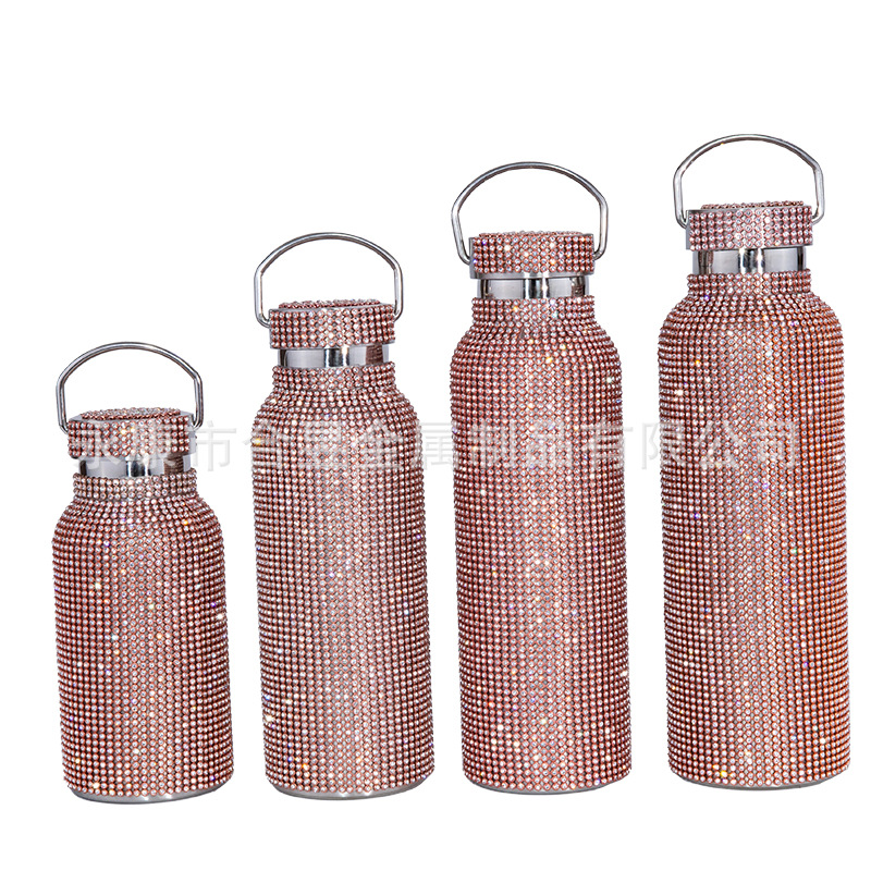 Exclusive for Cross-Border Diamond-Embedded Water Cup National Fashion Creative Net Red Diamond Vacuum Cup Diamond Vacuum Flask