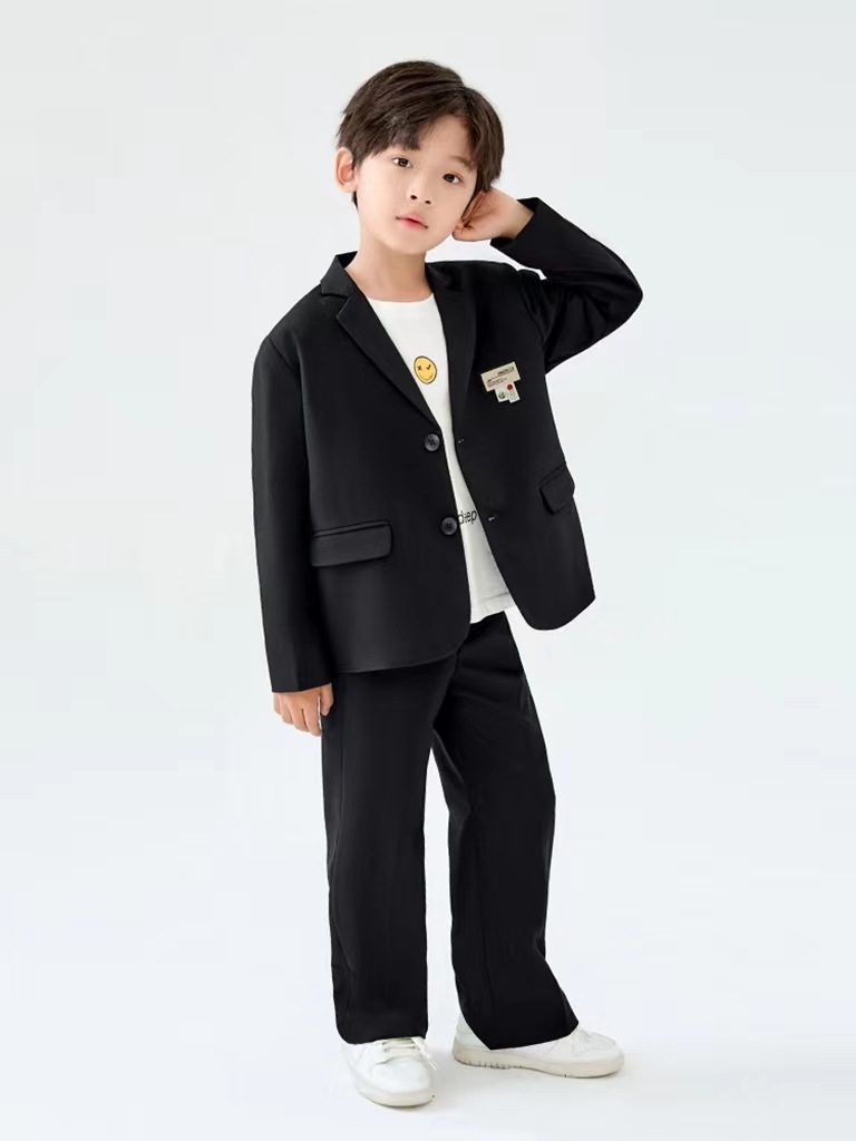 童装男童小西装套装春秋2022新款网红时髦中大儿童帅气休闲潮
