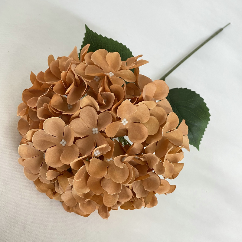 Brushed Cloth Single Mengchen Hydrangea Wedding Celebration Decoration Wedding Hall Flower Arrangement Single Photography Props Simulated Pincushion