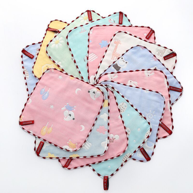 小方巾婴儿10条装儿童毛巾幼儿园棉棉宝宝毛巾印花小毛巾一件代发