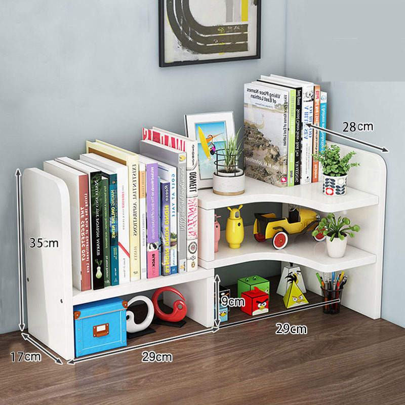 Student Dormitory Simple Bookcase Children's Home Office Multi-Layer Desk Storage Rack Desktop Corner Bookshelf and Storage Shelf