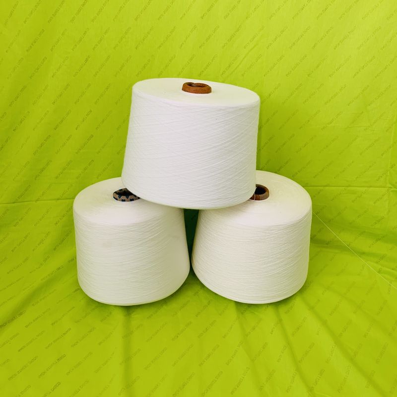 涤纶纱 白色涤棉阻燃纱 短纤涤纶纱织带鞋带化纤纱线 阻燃涤纶纱
