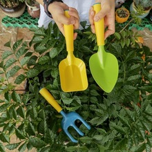 植树节工具儿童铲子沙滩玩具小学生园艺种植铁锹水壶挖土种花套装