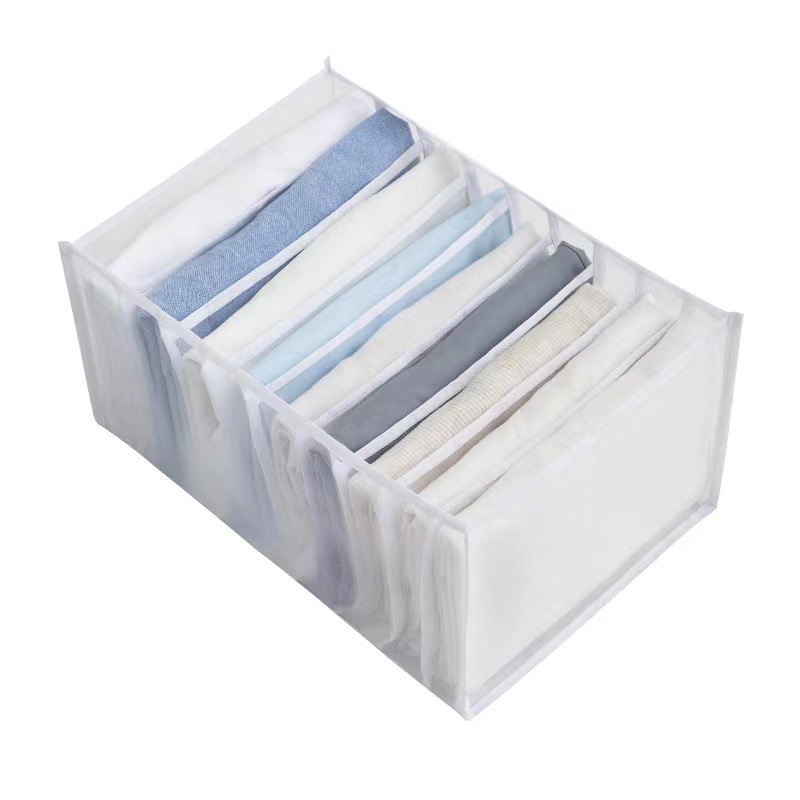 Cross-Border Folding Container Underwear Storage Bra Panty Socks Storage Box Clothing Separated Bag Jeans Box