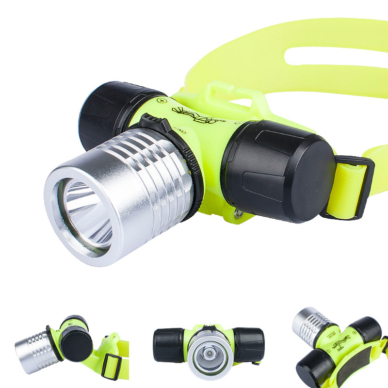 新款潜水头灯xpe潜水灯7号干电18650池锂电池通用夜骑露营照明灯