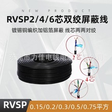 纯铜RVSP2芯0.3/0.5/0.75平方双绞屏蔽线两芯抗干扰485通讯信号线