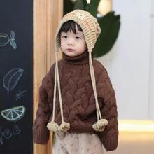 男童秋装毛衣韩版儿童小众洋气高领毛衣男女童秋冬款打底外穿毛衣