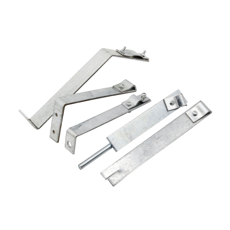 l型直角避雷卡扁铁支架防雷夹避雷支撑架配件镀锌防雷卡子