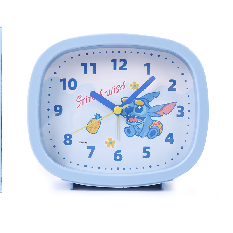 Disney Mickey Marvel Ice and Snow Strawberry Bear Buzz Lightyear Three-Eyed Alien Children Cartoon round and Square Alarm Clock