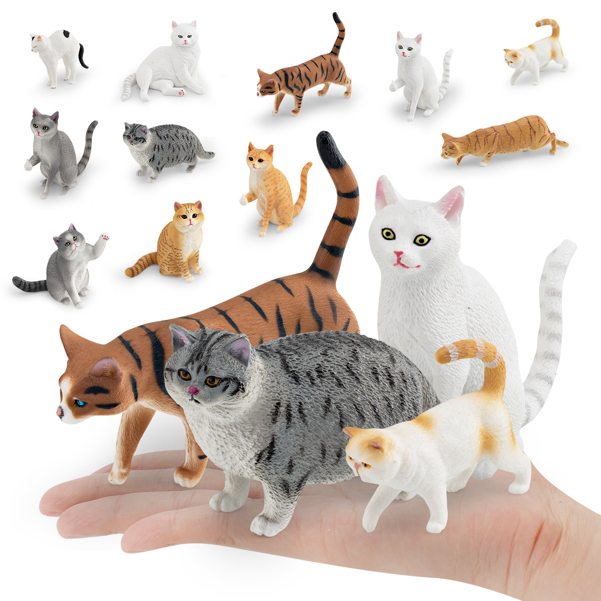 Cross-Border Simulation Pet Cat Model Yin and Yang Cat Shorthair Pastoral Cat Persian Cat like Cat Decoration