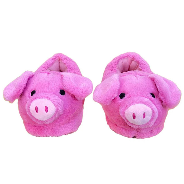 Lovely Pink Dudu Pink Pig Plush Slippers Home Indoor Pig Soft Girl Heart Pig Thermal Cotton Slippers