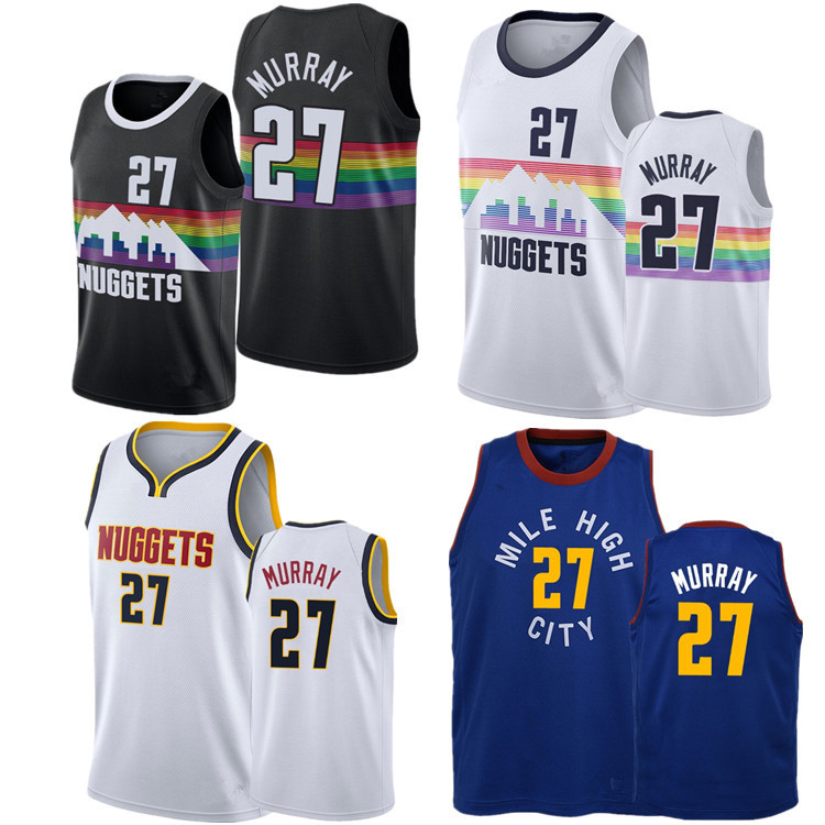 nba球衣外贸批发掘金27号穆雷murray刺绣篮球球衣招募代理