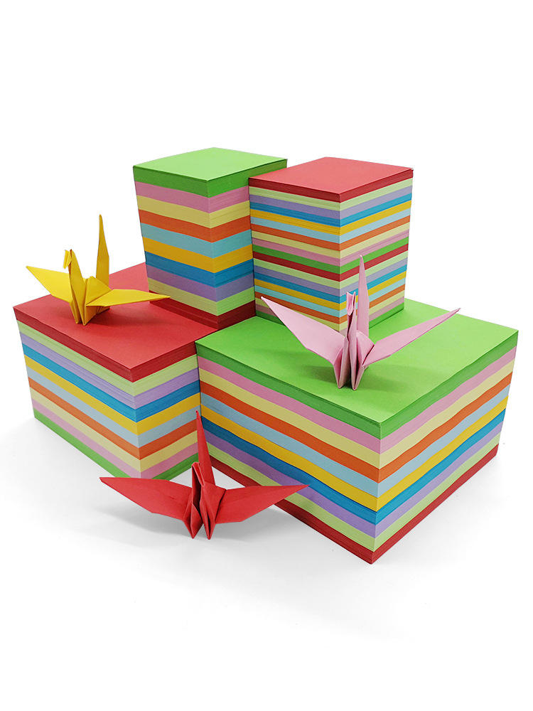 折纸纸正方形千纸鹤折纸专用纸15cm混色双面彩纸儿童学生手工幼儿园