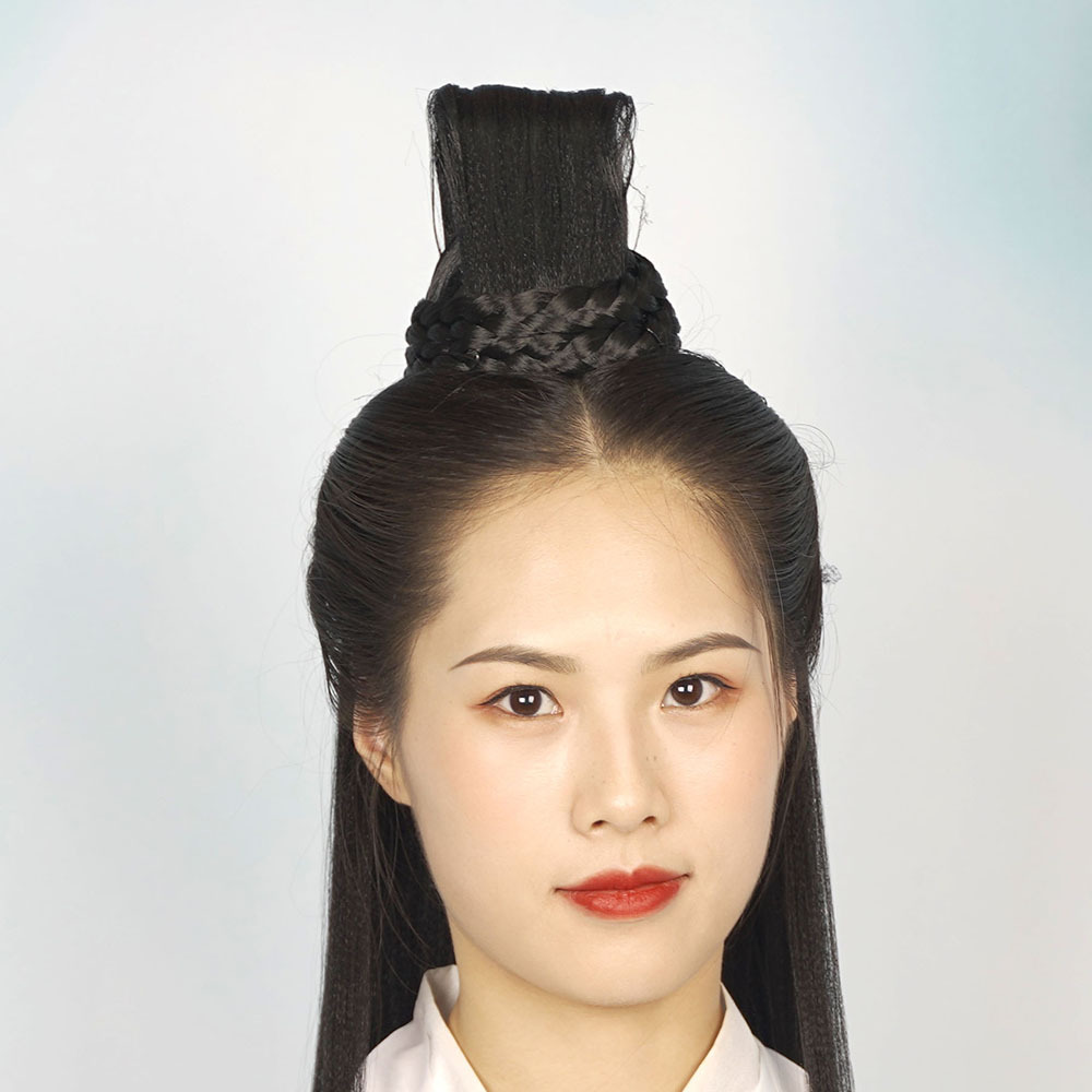 古装发髻 女扮男装假发发髻 道姑头发髻  影视古装发髻