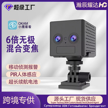 Okam4G双目迷你摄像机变焦双向语音对讲低功耗电池免插电家用监控