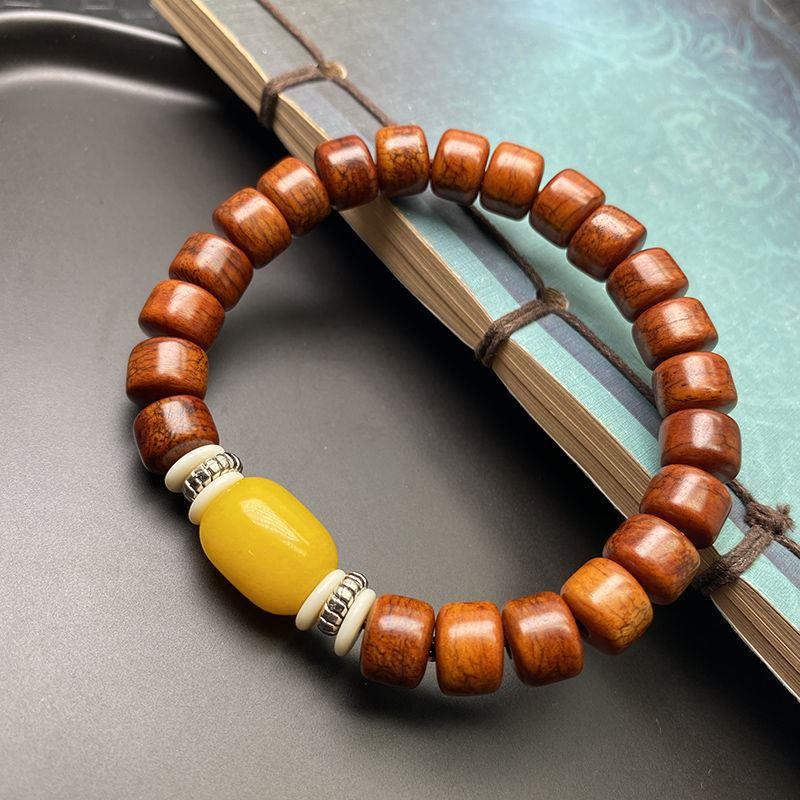 保真正品西藏牦牛骨手串骨头佛珠天然牛角文玩配饰男女情侣手链