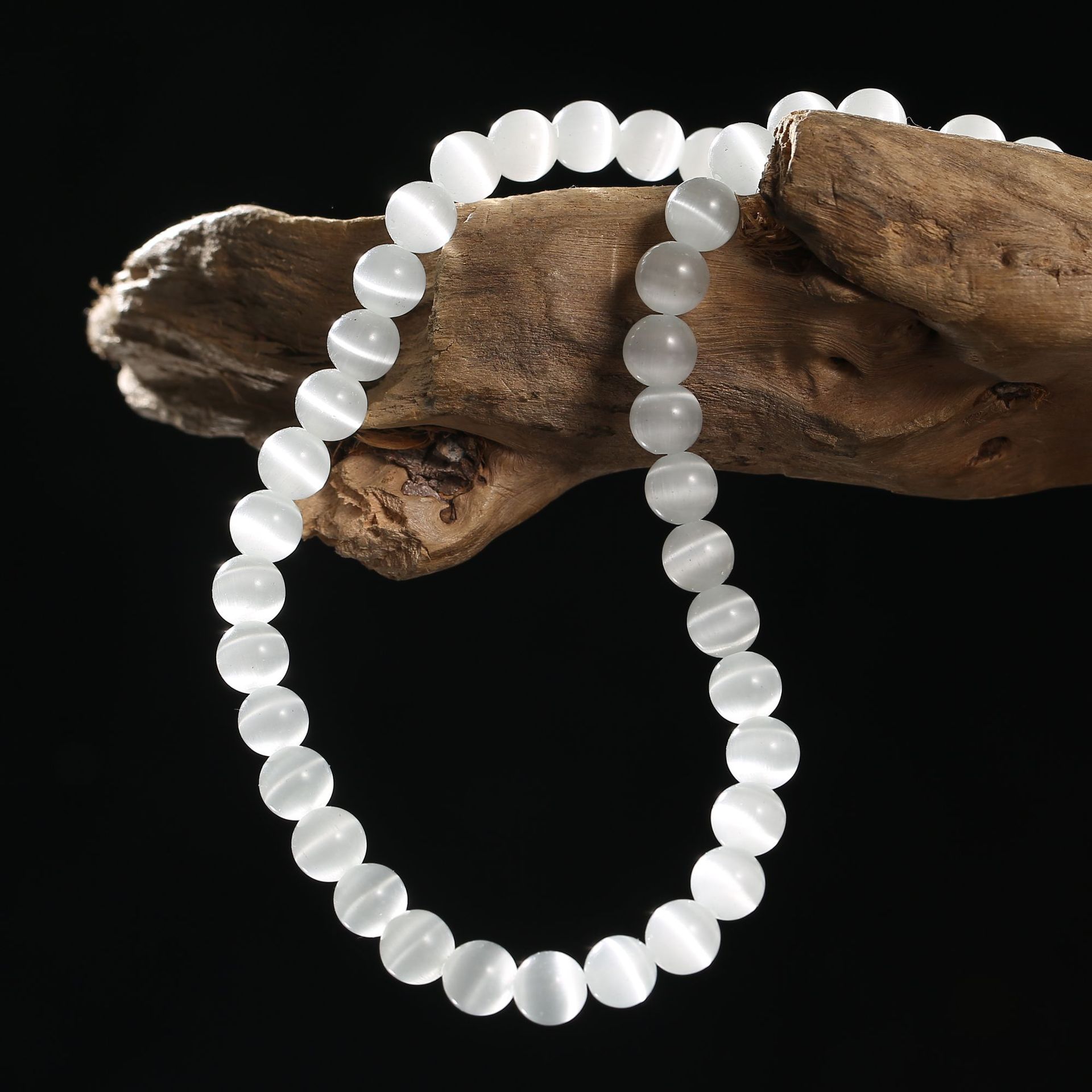 彩色玻璃猫眼石散珠 渐变琉璃珠子半成品 diy饰品项链水晶配件