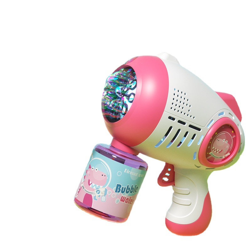 Internet Celebrity Space Bubble Machine Children's Handheld Luminous Bubble Gun Automatic Cartoon Astronaut Bubble Machine Wholesale