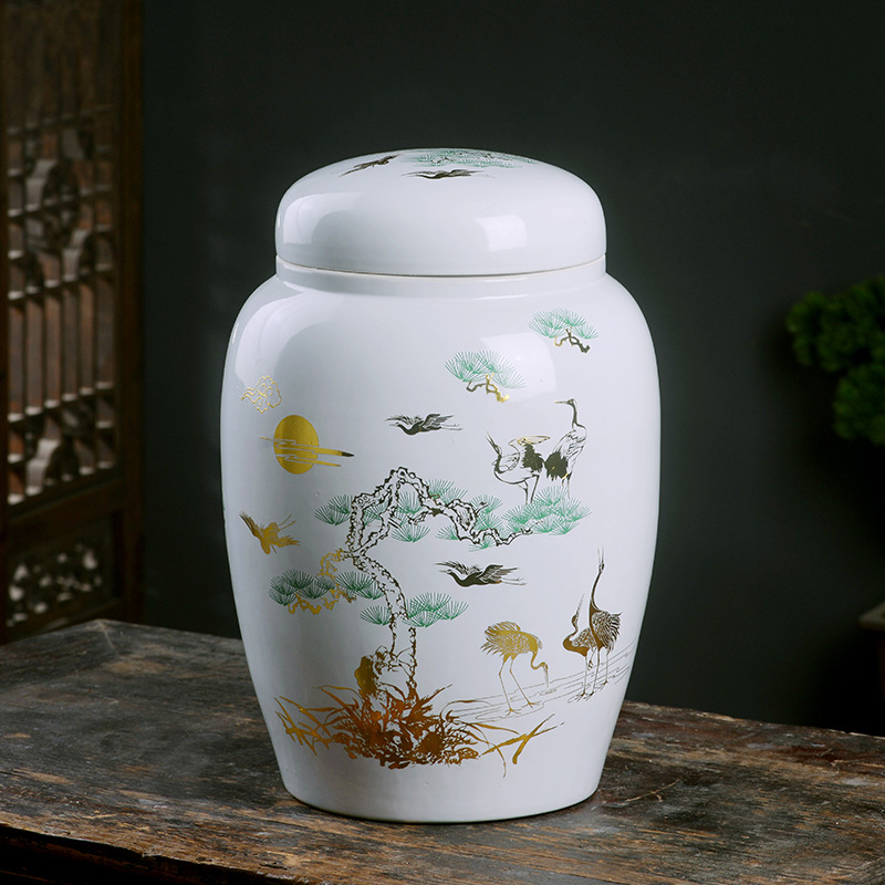 陶瓷骨灰罐骨灰盒骨灰坛福寿字捡骨坛殡葬业用具拣骨罐迁坟用品