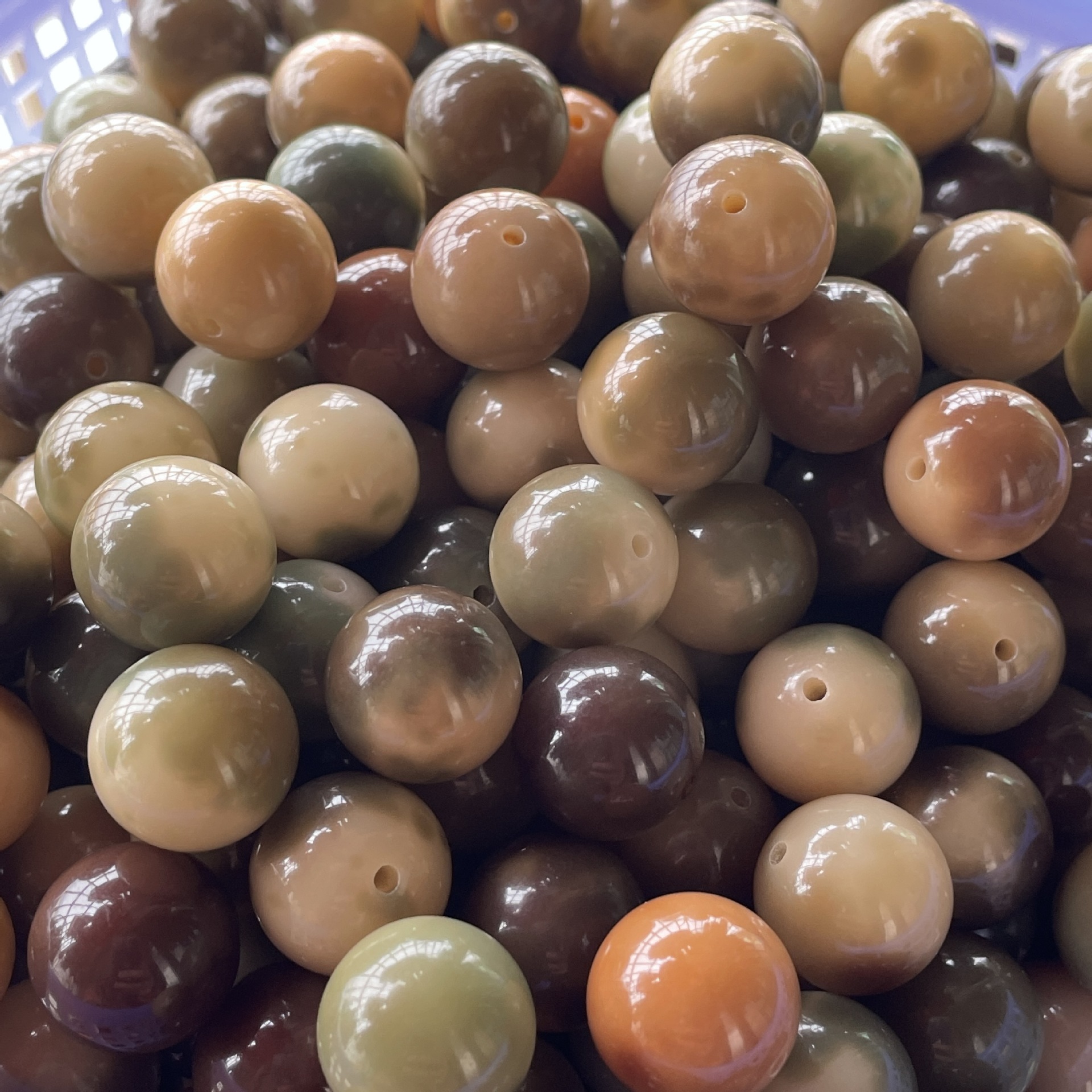 小红书虎斑 豹纹花皮菩提根圆珠 散珠缅甸玉化菩提佛珠手链批发