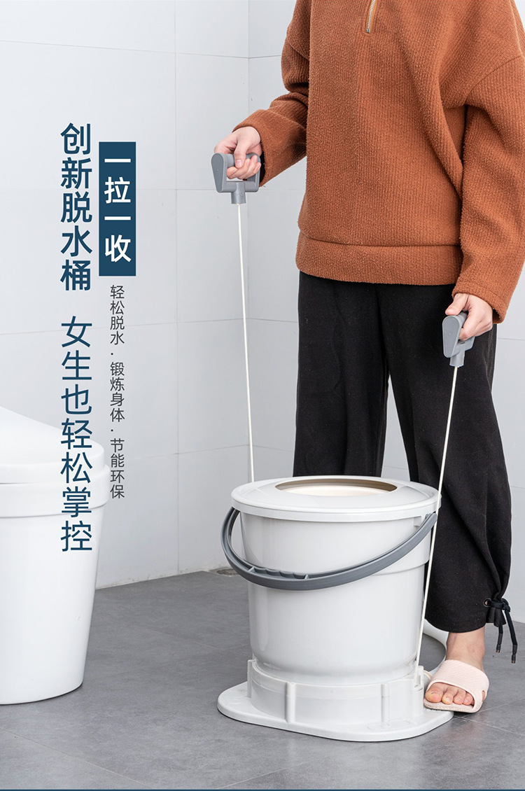 衣服脱水机学生宿舍甩干机家用免用电小型脚踩脱水桶手拉式干衣机
