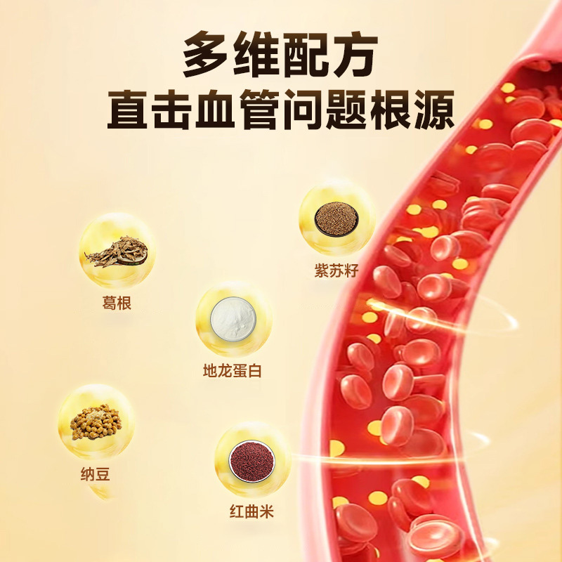 溶栓卫士紫苏籽葛根纳豆红曲地龙蛋白片鱼油会销锁客老人小礼品 图片