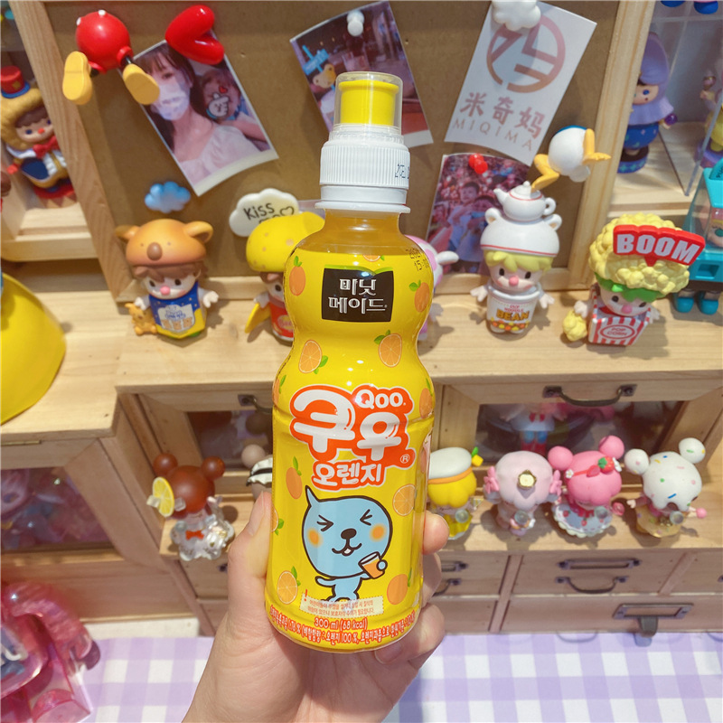 韩国酷儿果汁饮料香橙味/葡萄味含维c健康儿童瓶装饮品300ml*24瓶
