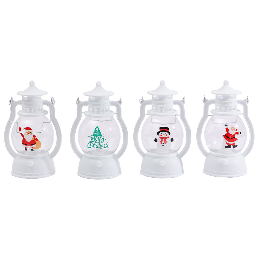 Wholesale Customized Christmas Lantern Optional Pattern Christmas Tree Elk Christmas Holiday Atmosphere Decorative Lamp Holiday Lamp