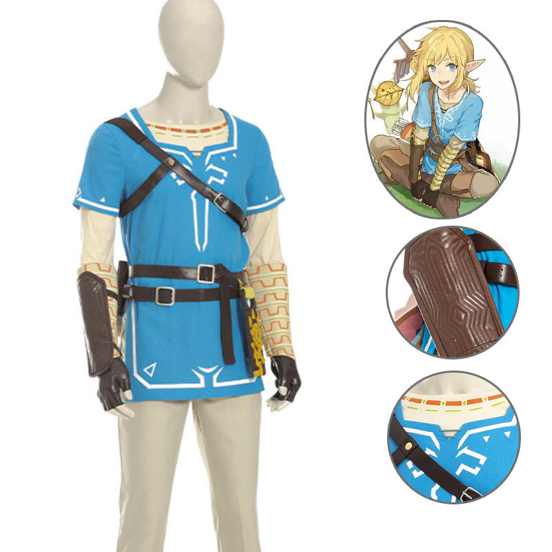 点雅 塞尔达传说cos林克荒野之息游戏男英杰服cosplay套装c服