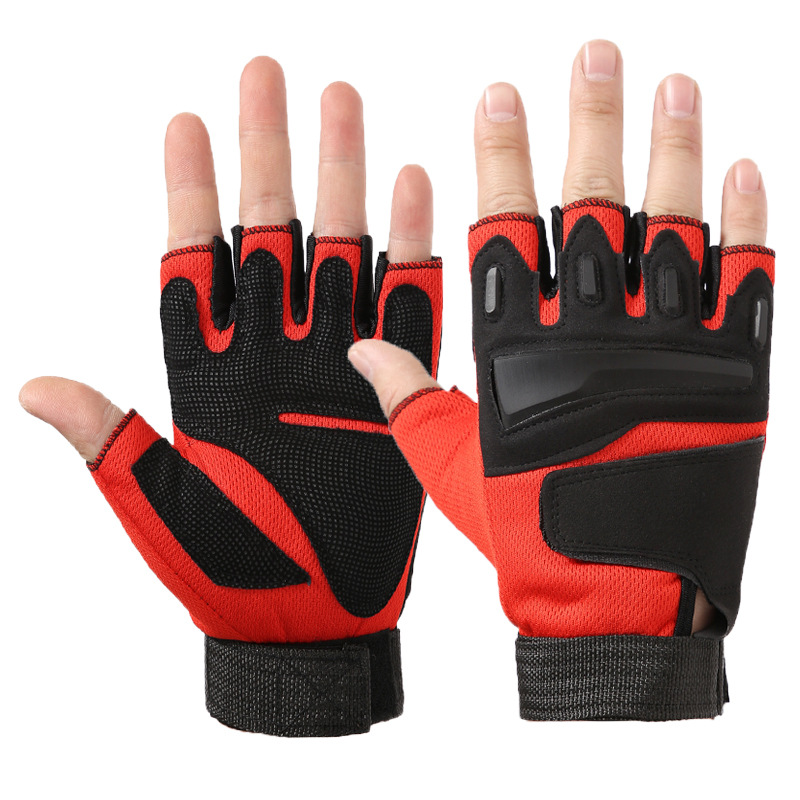 Men's Sports Gloves Summer Special Forces Shock-Absorbing Wear-Resistant Outdoor Open Finger Fitness Anti-Slip Riding Half-Finger Tactical Gloves