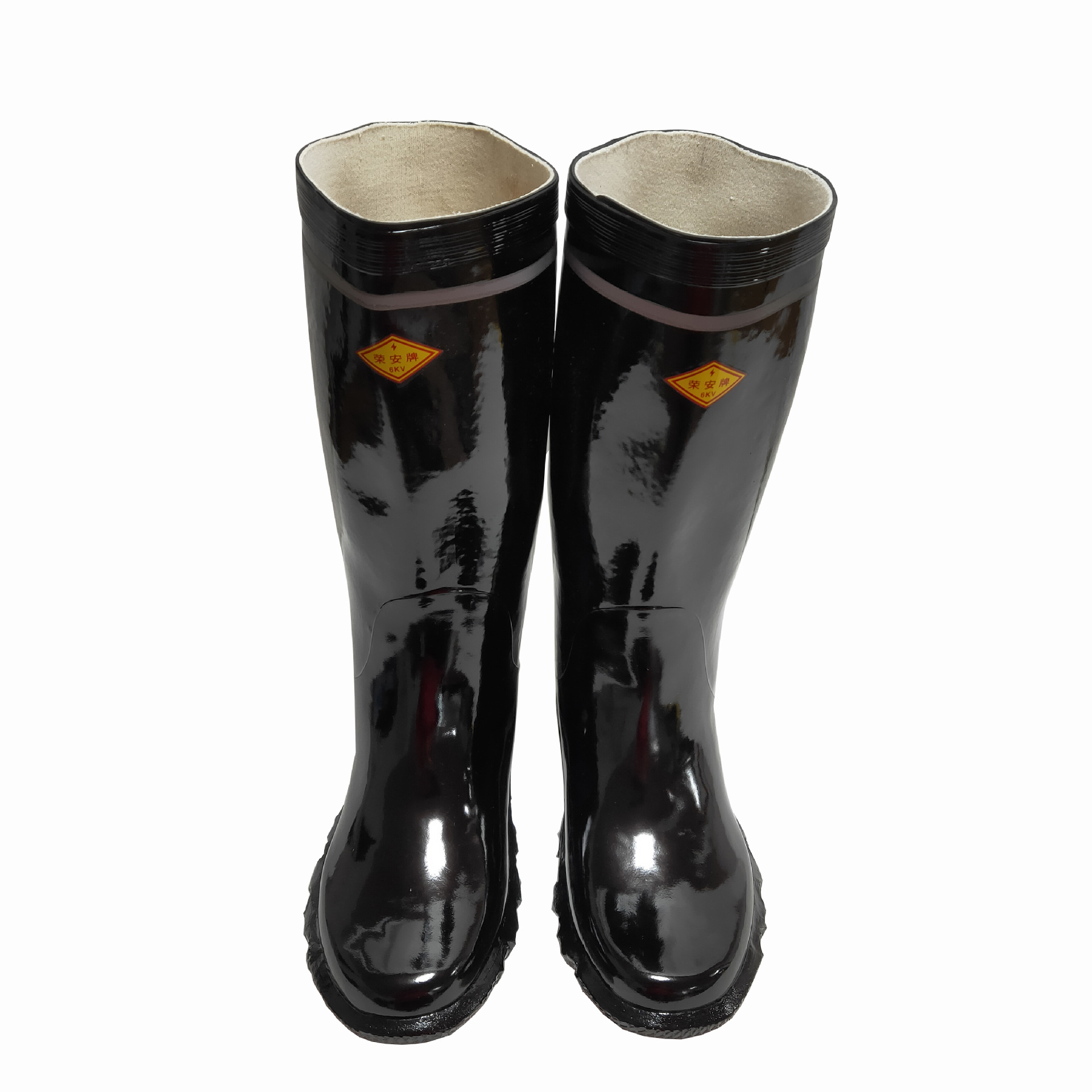 荣安牌6kv绝缘靴 男高筒雨鞋雨靴水鞋水靴胶鞋劳保工矿建筑
