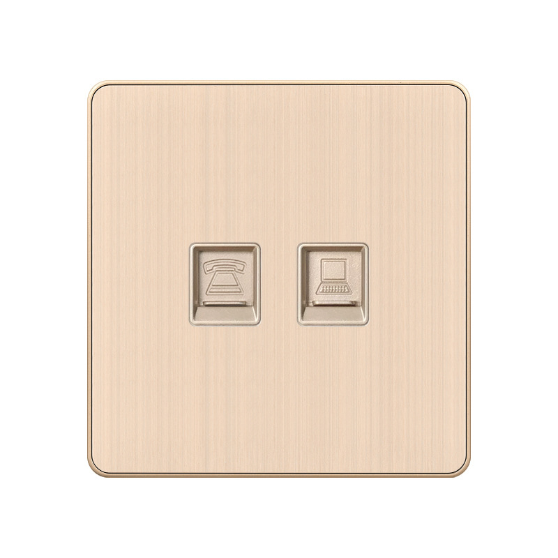 酒店外贸家用二位电话电脑网络信息语音光纤网线网口接口电源插座