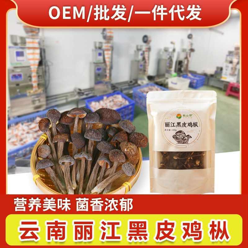 云南特产丽江黑皮鸡枞菌干货50g干鸡纵菌菇原产地丽江直发野生菌