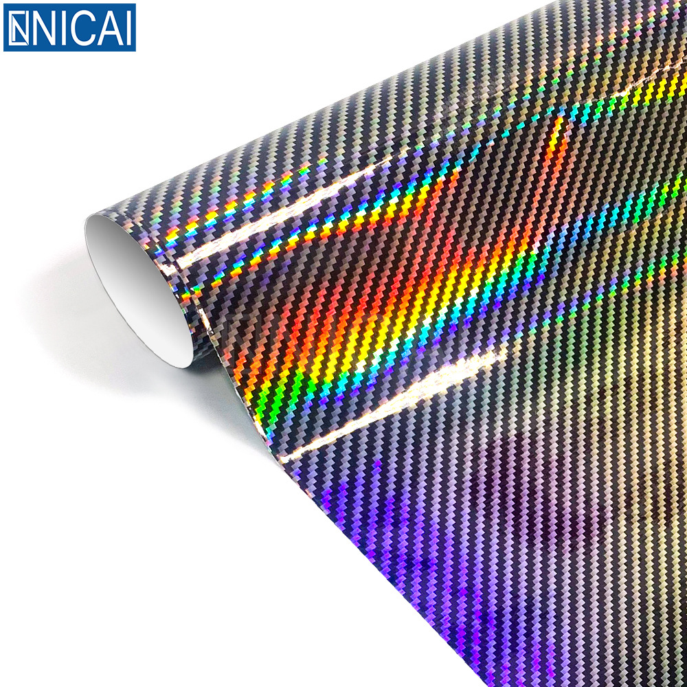 裁剪炫彩2d碳纤镭射银改色膜汽车改装内外饰车身贴膜七彩手机背膜