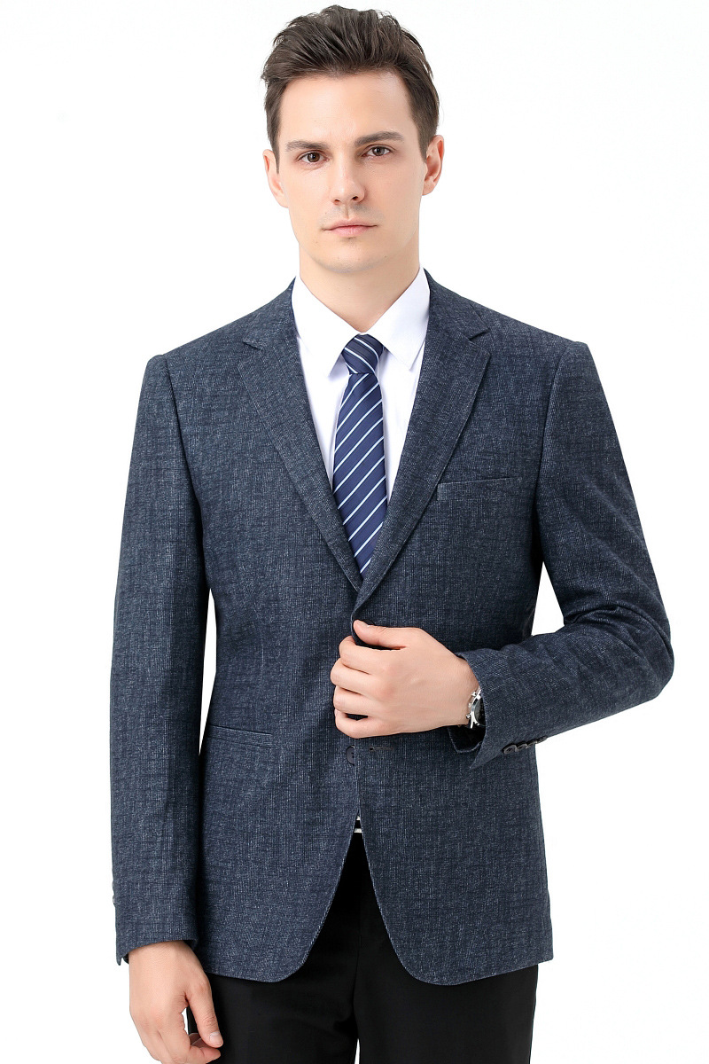 2021秋季新款中年男士休闲西服单件西装外套时尚百搭爸爸装单西