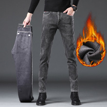 冬季牛仔裤加绒品质男高密度舒适裤子男士韩版潮牌铅笔小脚裤哪款
